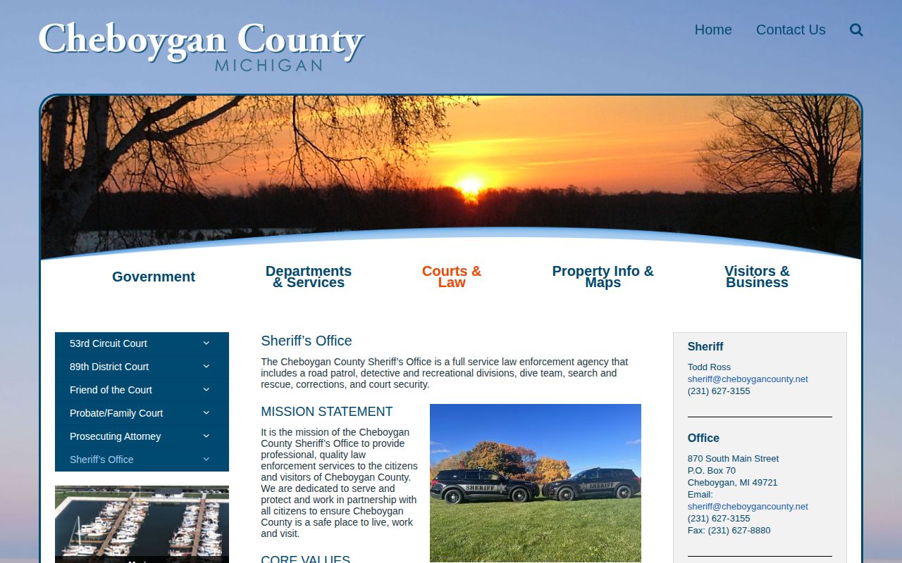 Cheboygan County Sheriff official recent arrest information source